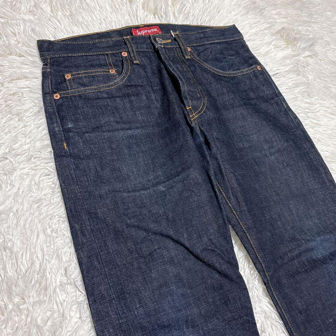 SUPREME シュプリーム　デニム　30 濃紺　ストレート　アメリカ製