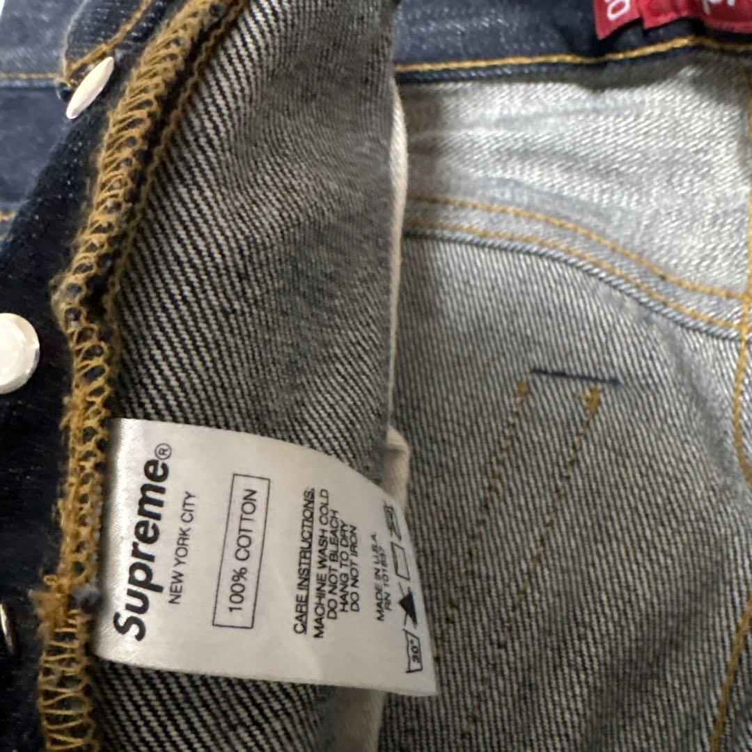 SUPREME シュプリーム　デニム　30 濃紺　ストレート　アメリカ製