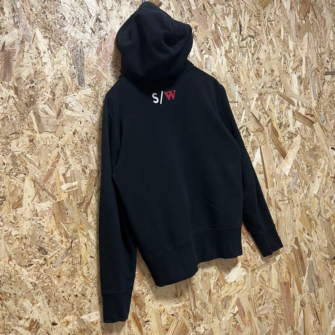 sacai サカイ パーカー フーディ ブラック サイドファスナー