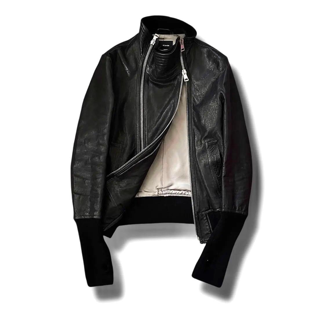 ジャケット・アウター 00s DEFORMATION GIMMICK LEATHER JACKET