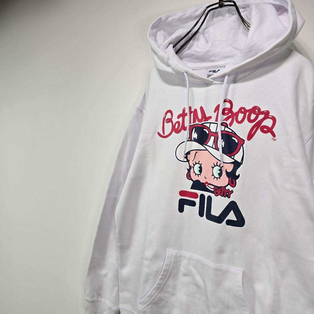 コラボ　フーディー　パーカー　L　FILA BETTY BOOP　美品　古着