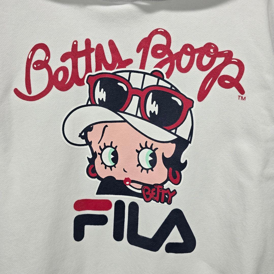 コラボ　フーディー　パーカー　L　FILA BETTY BOOP　美品　古着