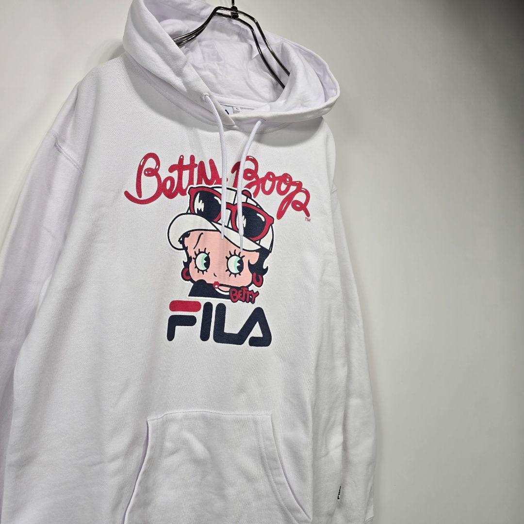 コラボ　フーディー　パーカー　L　FILA BETTY BOOP　美品　古着
