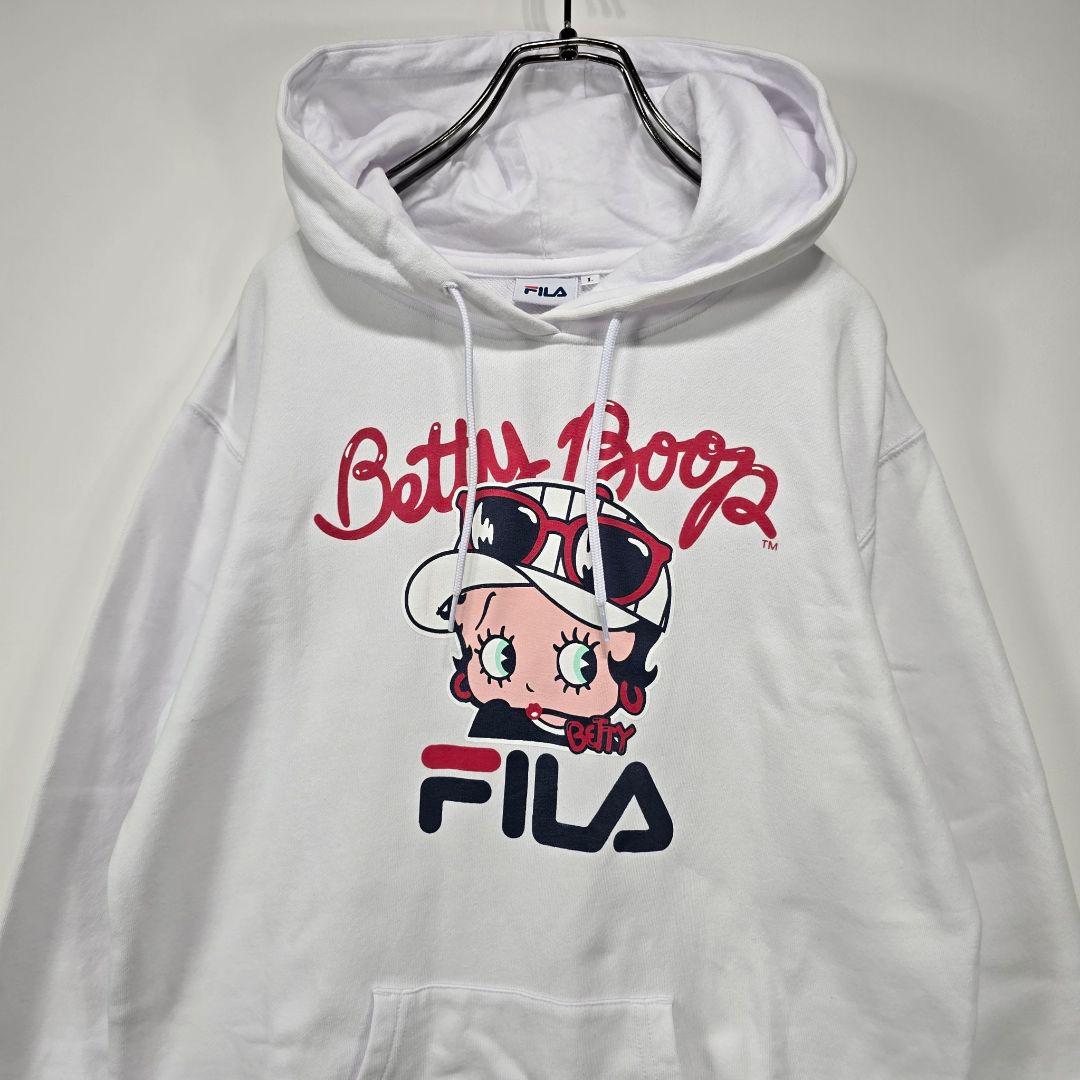 コラボ　フーディー　パーカー　L　FILA BETTY BOOP　美品　古着