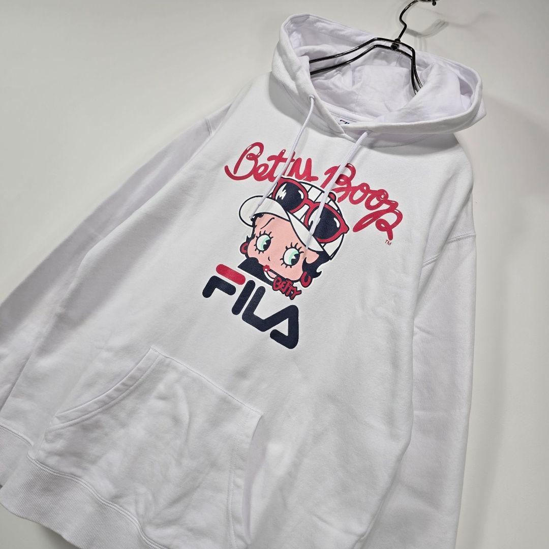 コラボ　フーディー　パーカー　L　FILA BETTY BOOP　美品　古着