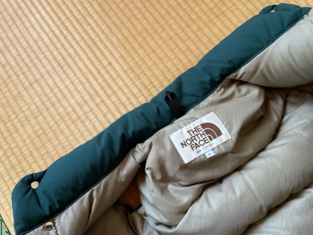USA製 TNF ノースフェイス ダウンベスト 茶タグ S
