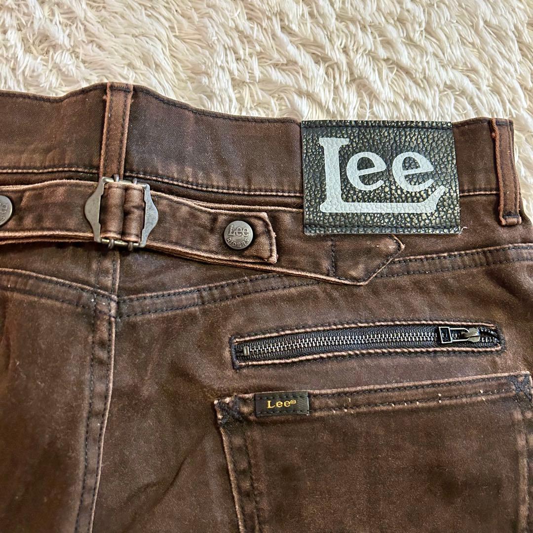 美品⭐︎Lee デニム　カーゴ パンツ　フェイド加工y2k ヒゲ ブラウン　34