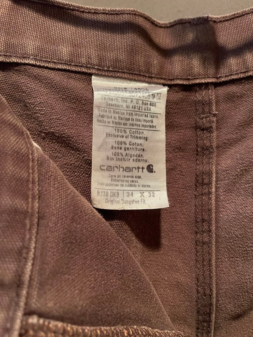 carharttカーハートダブルニーペインターパンツbuttstain34×32