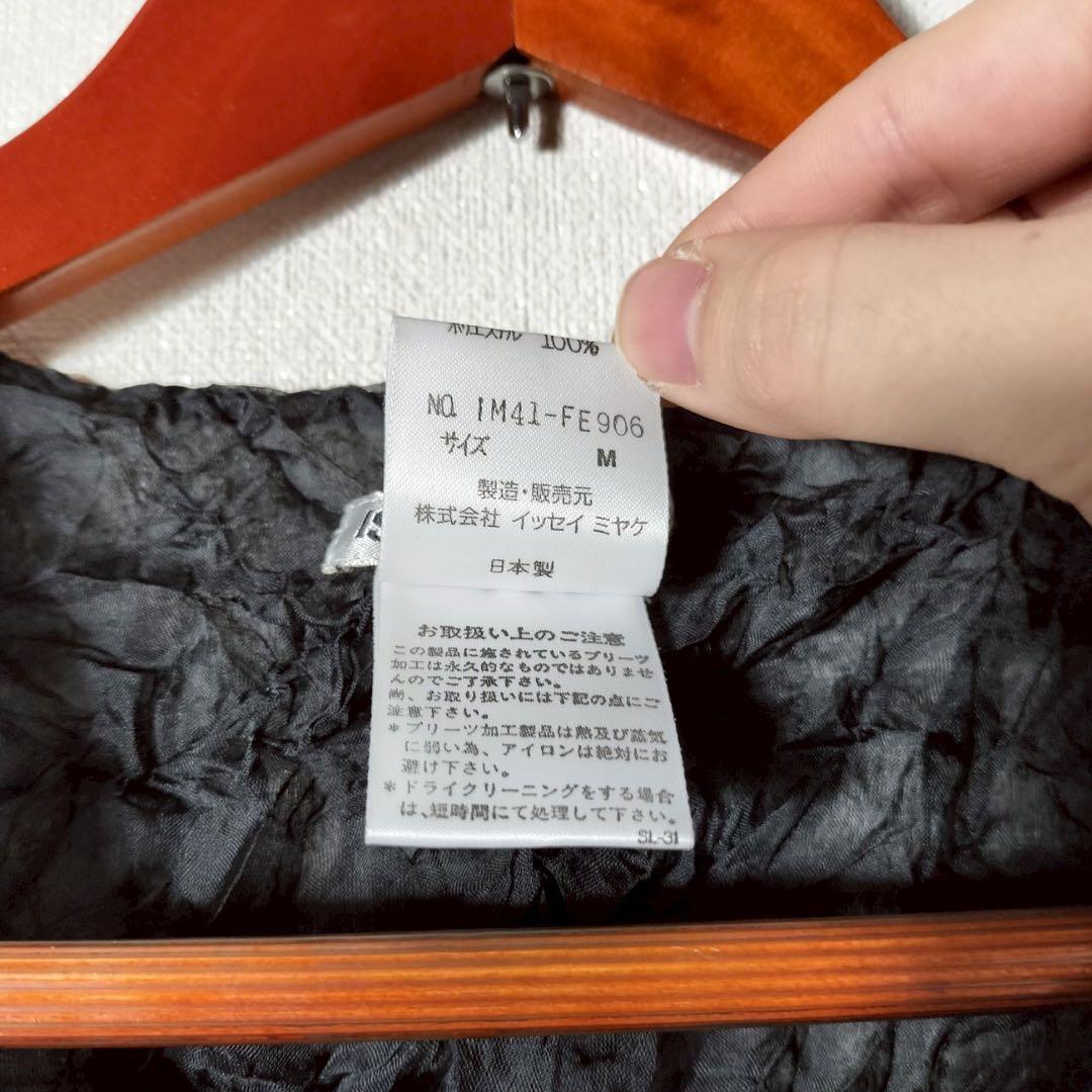 イッセイミヤケISSEY MIYAKE シワ加工ベスト ポップコーン ストライプ