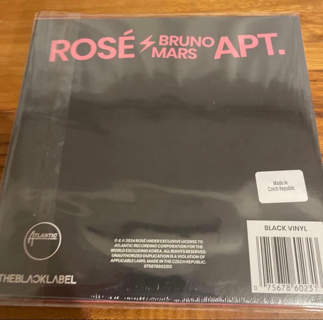 新品未開封　ROSe& BRUNO MARS APT. ブラックビニールレコード