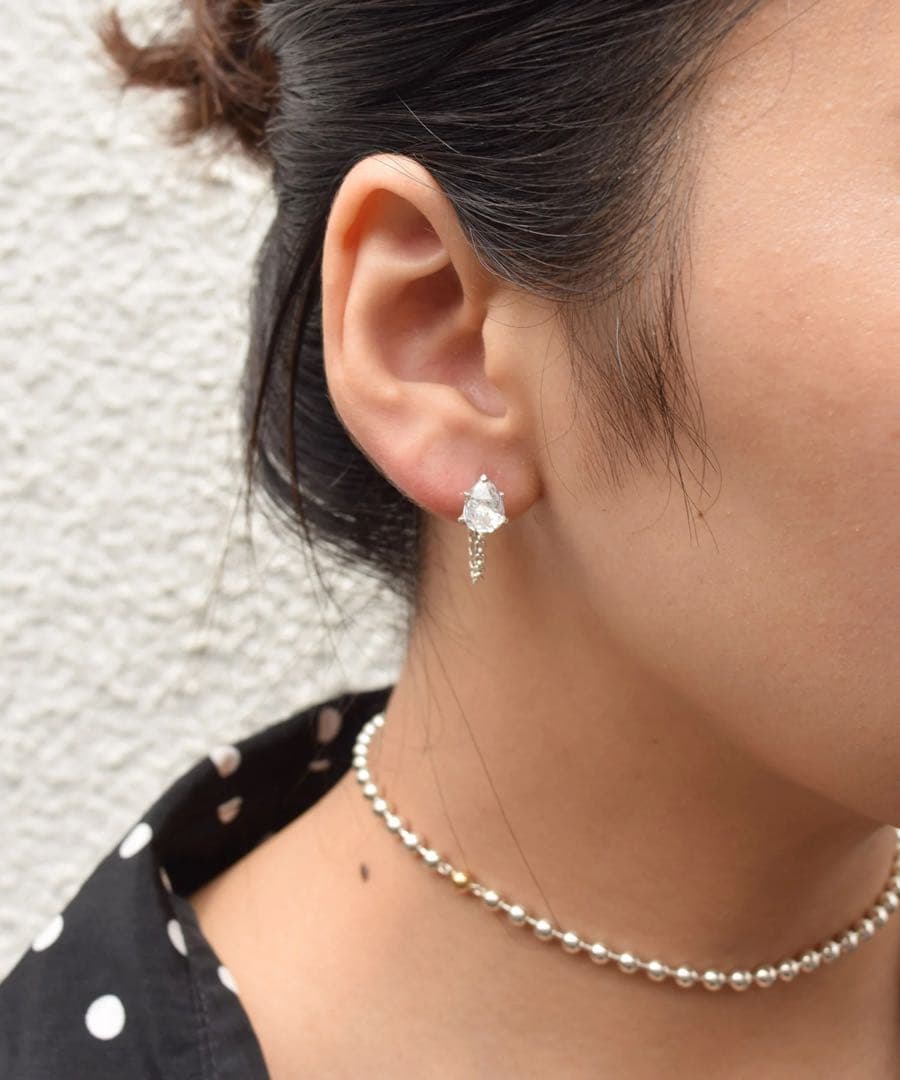 e.m. 3wayパールキャッチシルバーピアス☆イーエム