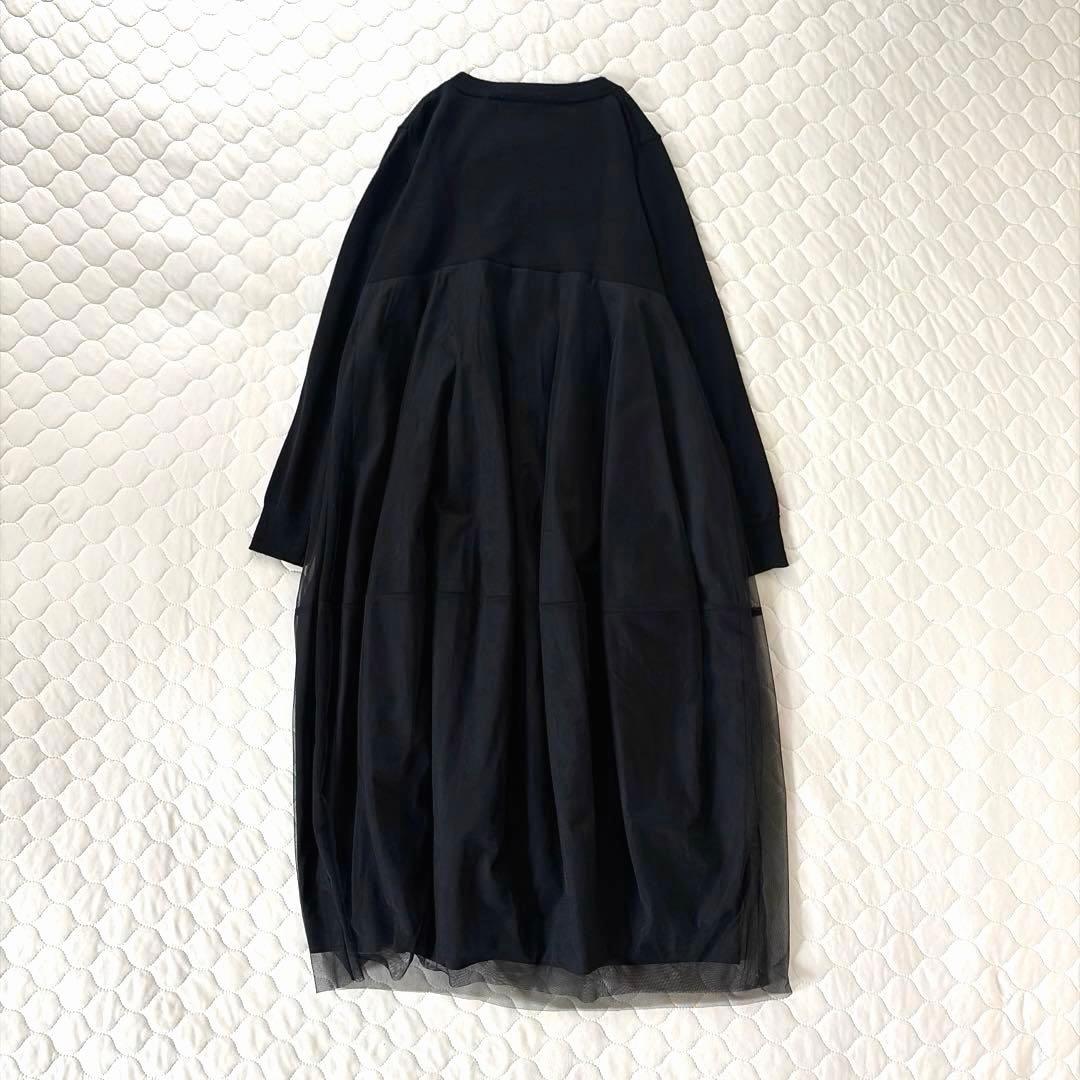 【美品】定価3.3万✴︎BEARDSLEY ニットチュールマルワンピース　ブラック