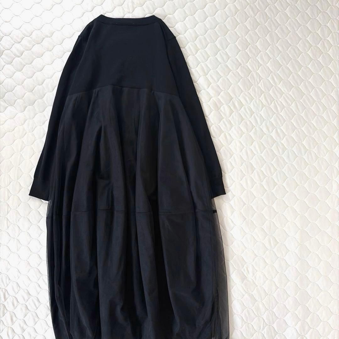 【美品】定価3.3万✴︎BEARDSLEY ニットチュールマルワンピース　ブラック