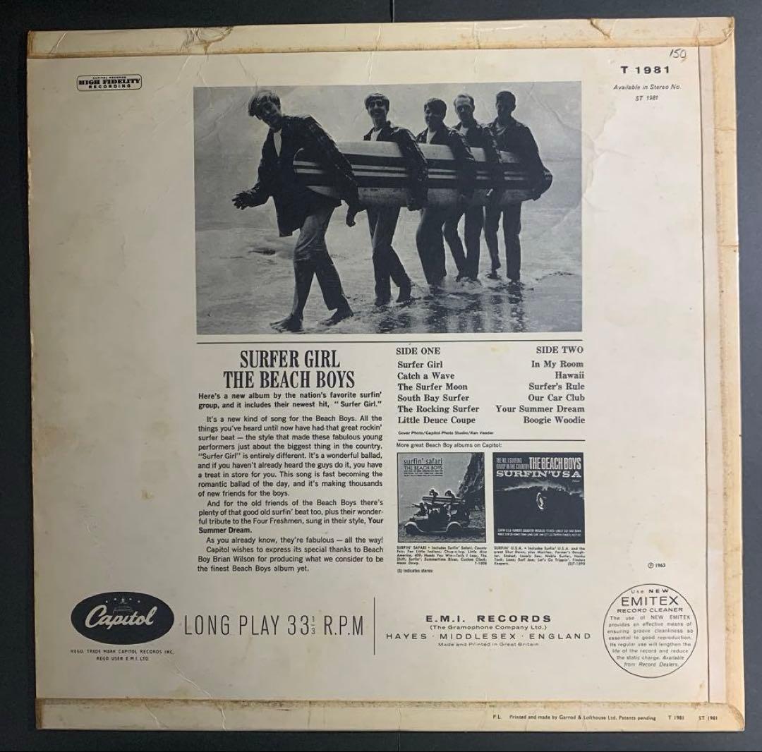The Beach Boys / Surfer Girl UK盤LP MONO