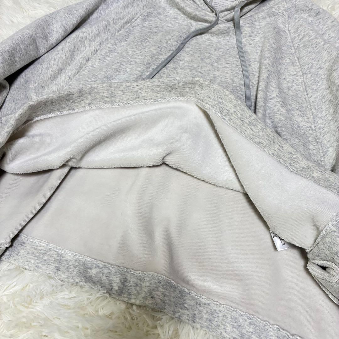 美品✨ビアズリー ボンバーヒートパーカーワイドシルエット　裏起毛