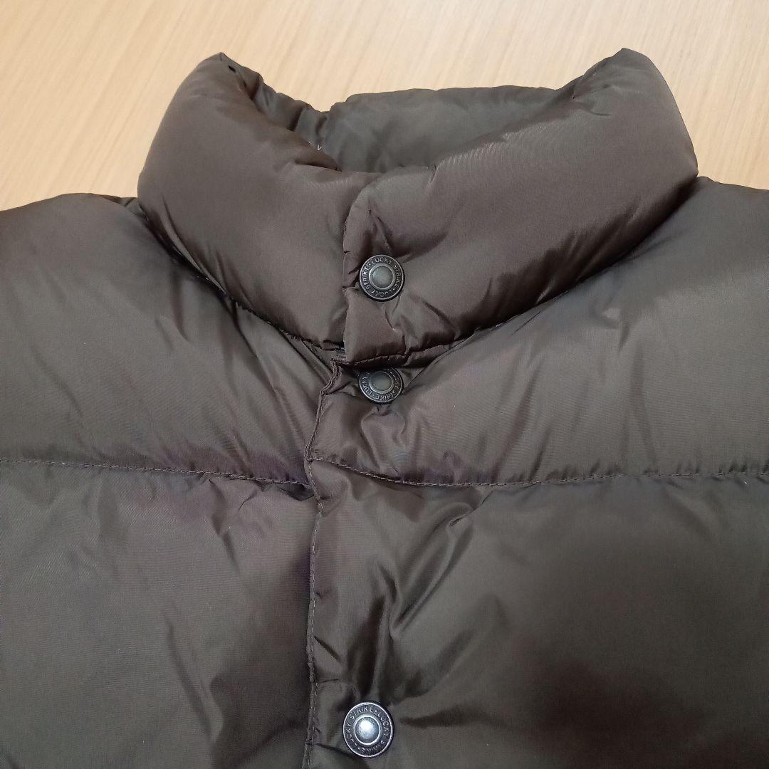 古着　ダウンベスト　LUCKY STRIKE　ラキスト ブラウン M