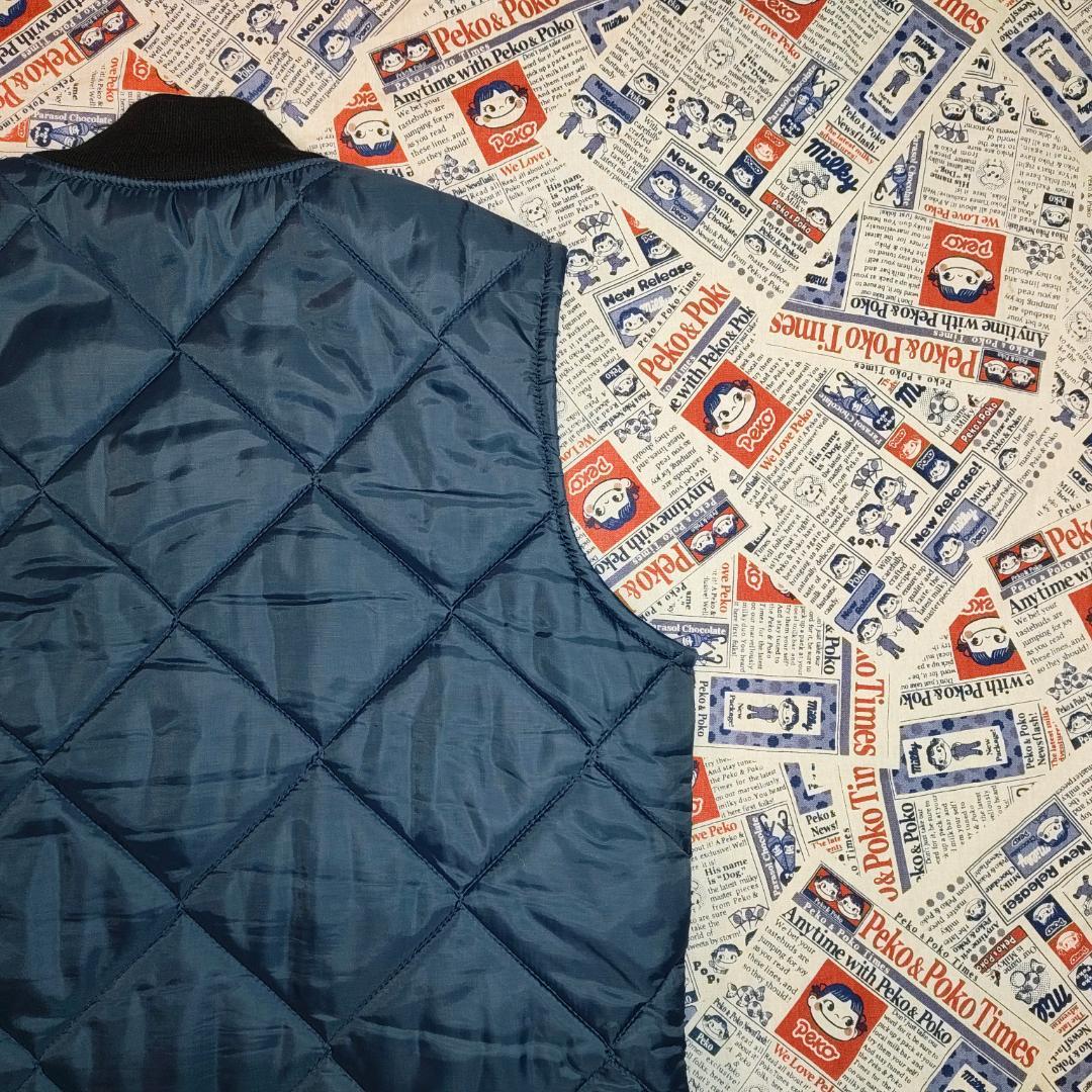 激レア 70s BIG SMITH 三角タグ キルティングベスト ネイビー M