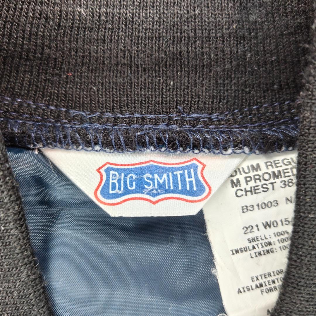 激レア 70s BIG SMITH 三角タグ キルティングベスト ネイビー M