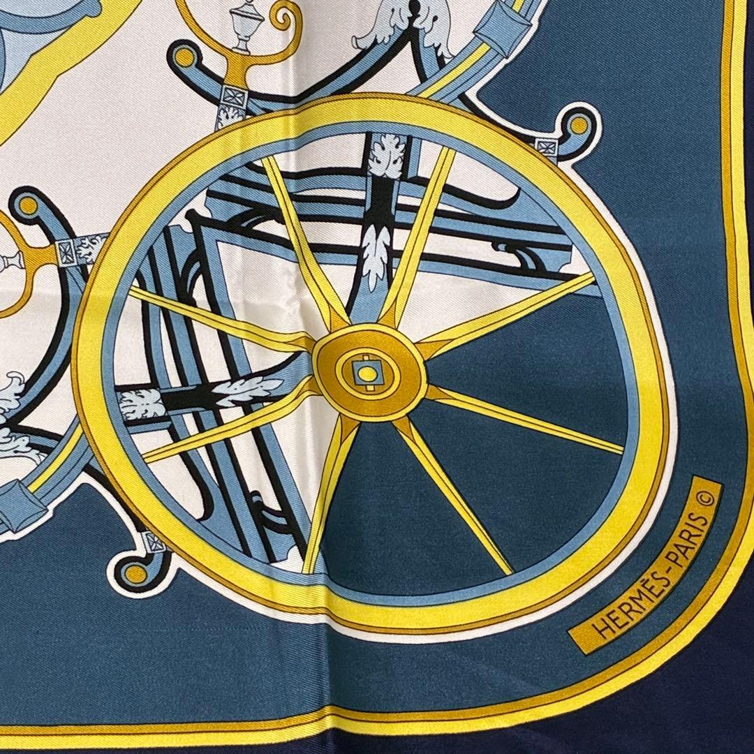 【HERMES】カレ 90「ジョージワシントンの馬」シルクスカーフ