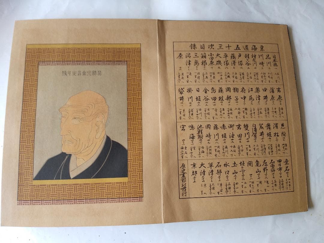『 北斎画 東海道五拾三次 全 』解説付 葛飾北斎 浮世絵 歴史畫報社 昭和６年