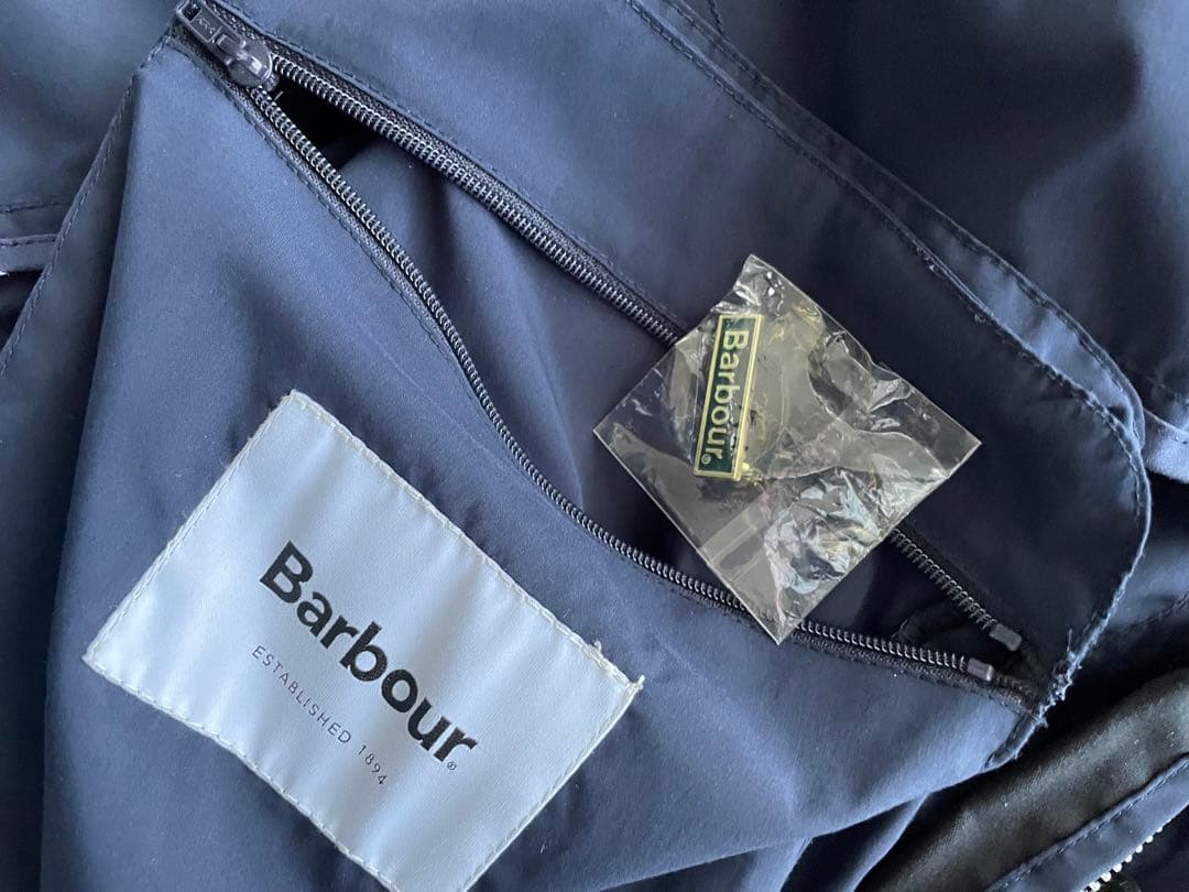 BARBOUR: 別注 ボーダー パッカブル ナイロンコート