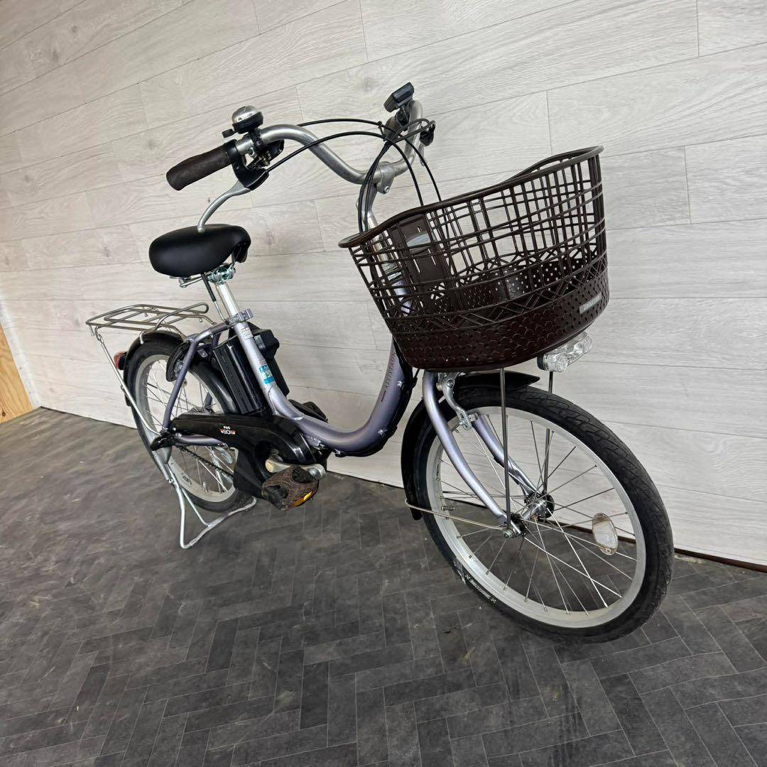 電動アシスト自転車 シルバー 前カゴ付き