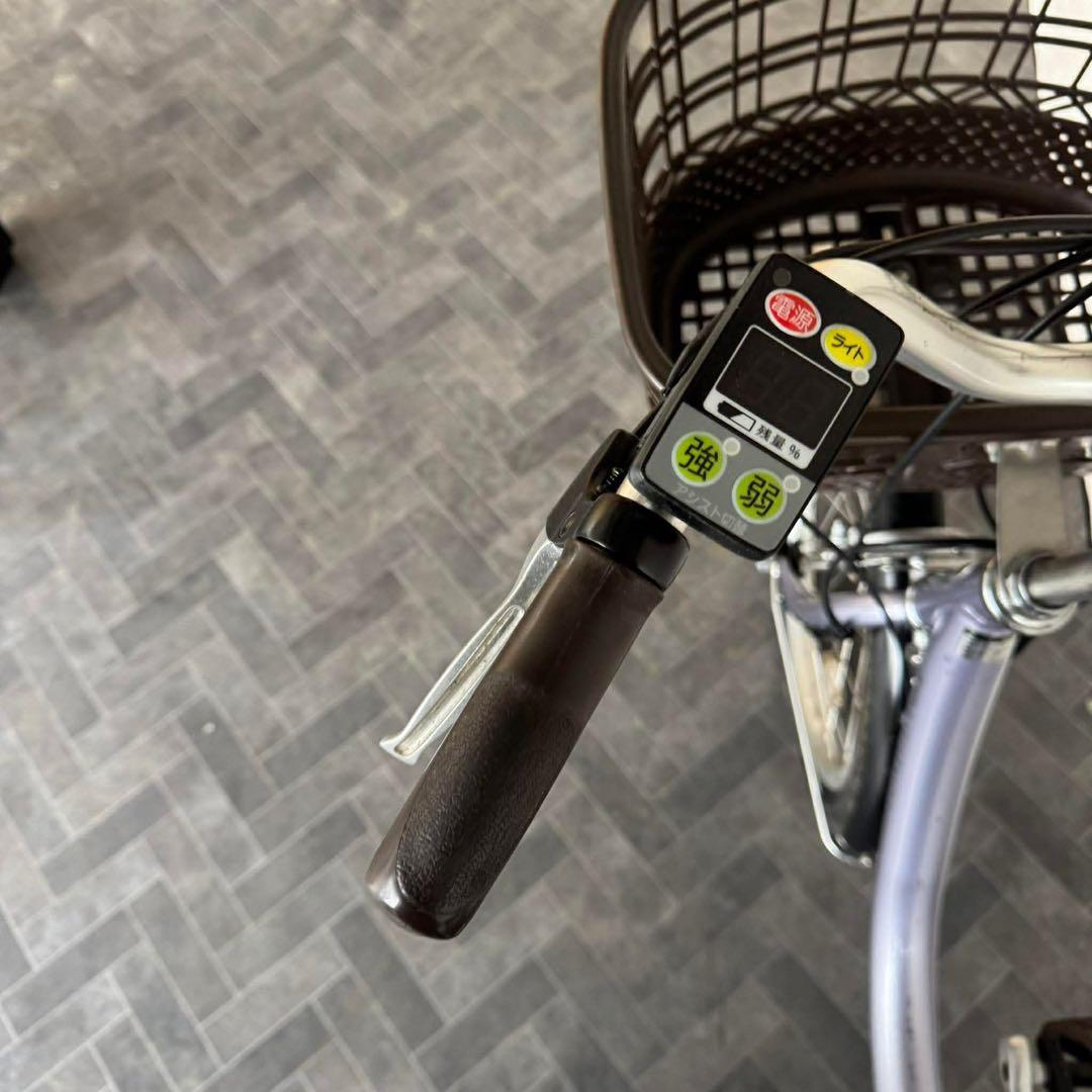 電動アシスト自転車 シルバー 前カゴ付き
