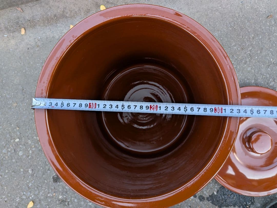 久松窯 飲食物容器 切立 10号 蓋 8号 漬物壺 かめ 甕
