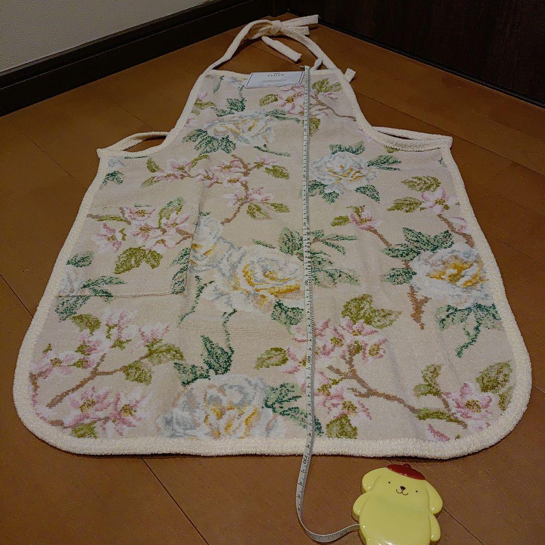 【新品未使用】タオルエプロン　 バニラローズ　料理教室　お稽古