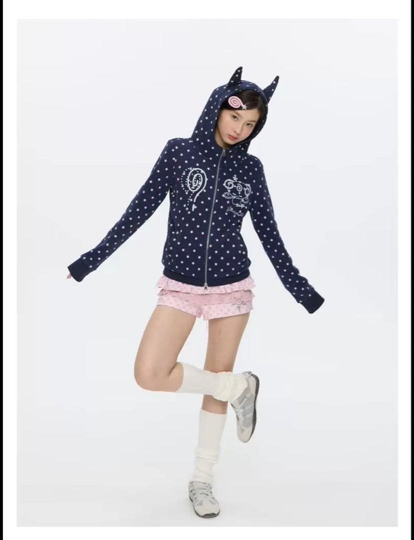 cat ear hoodie ♡ y2k fairy grunge