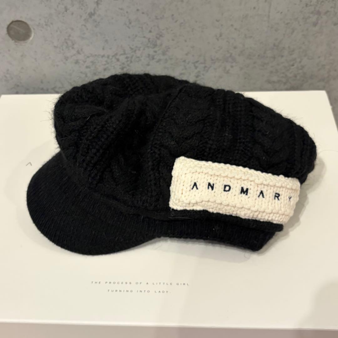 帽子 andmary Mary casquette black