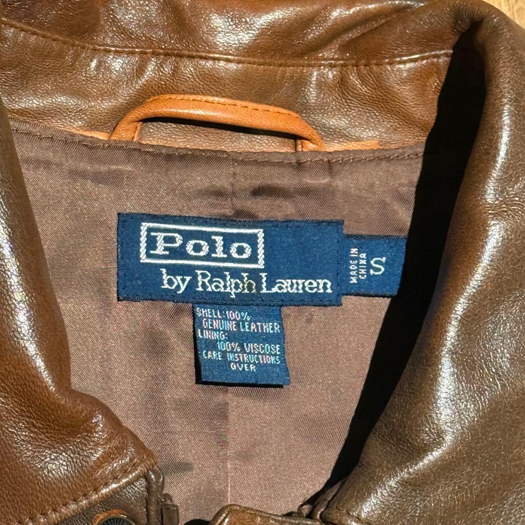 【スペシャル】POLO by Ralph Lauren本革レザージャケット 茶