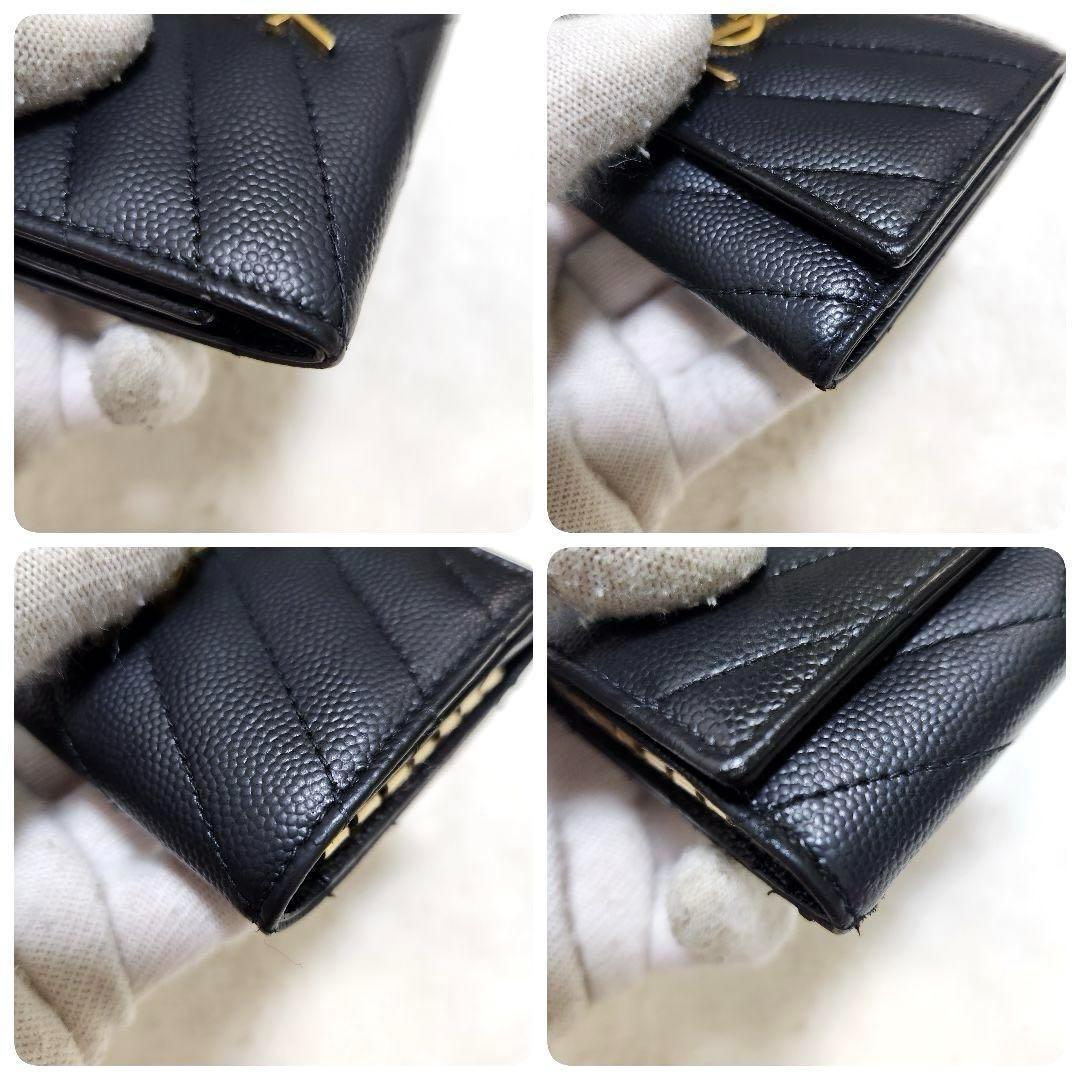 ✨極美品✨サンローラン　キーケース　6連　カサンドラ　キャビアスキン　ブラック
