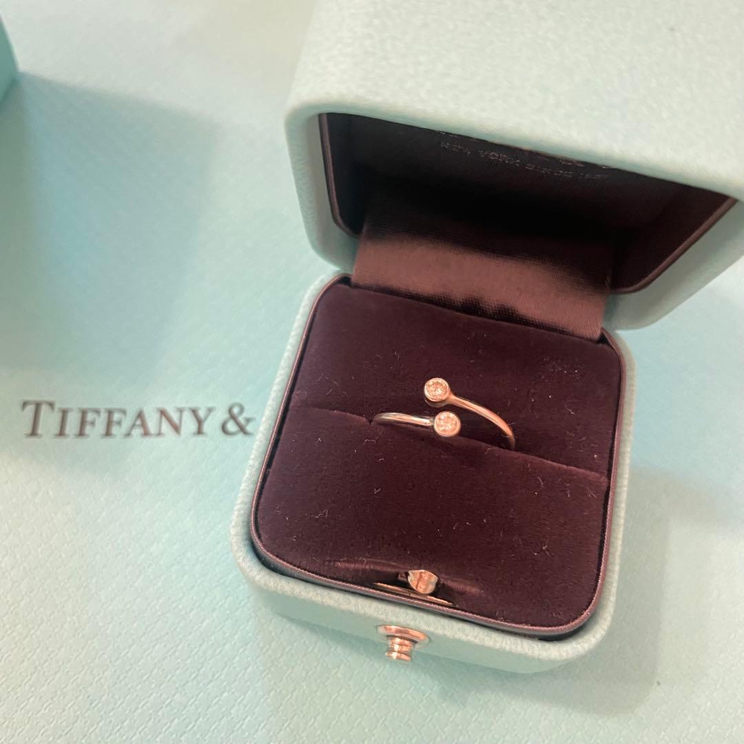 Tiffany & Co. ダイヤモンド フープ リング　プラチナ　7.5号