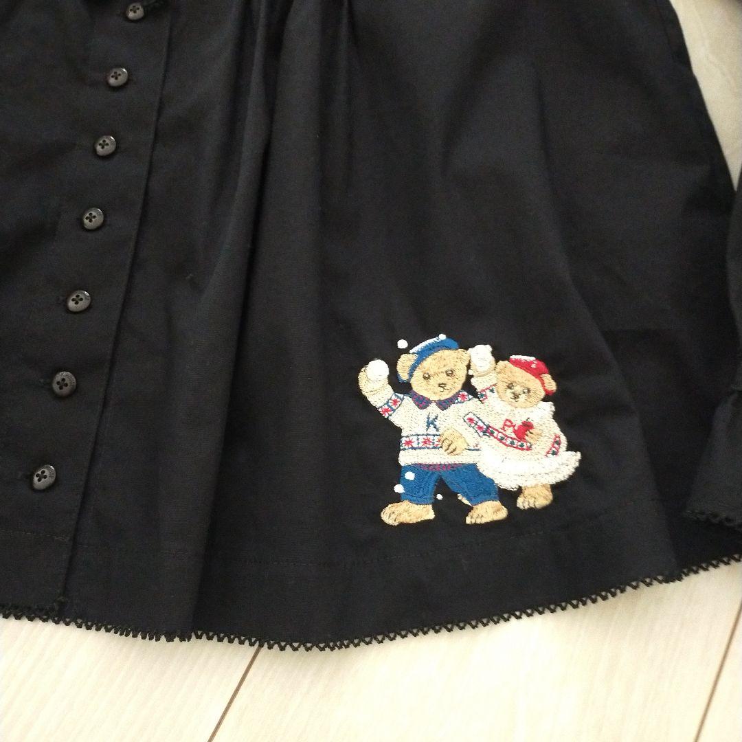 ピンクハウス　ブラウス　 三つ子のくまの冬支度　刺繍使いブラウス