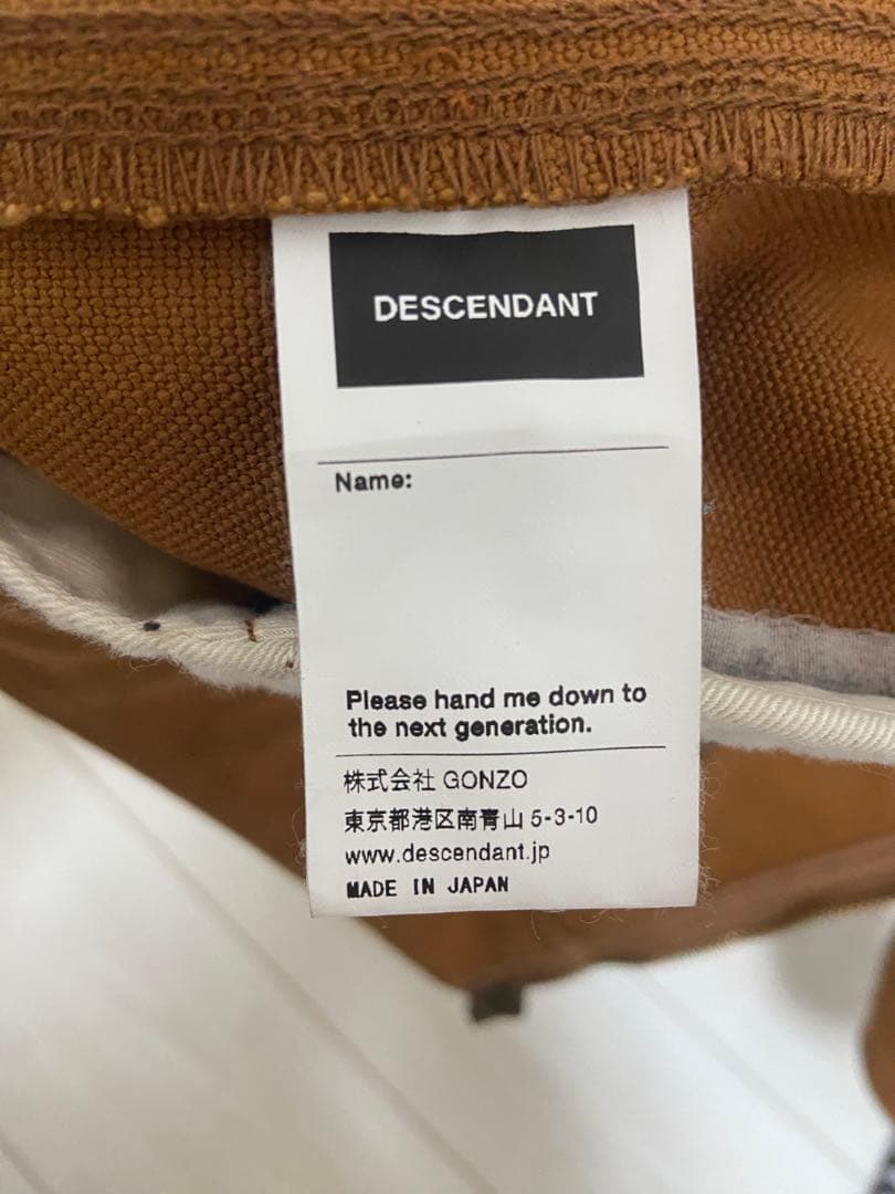 DESCENDANT ブラウンコットンジャケット