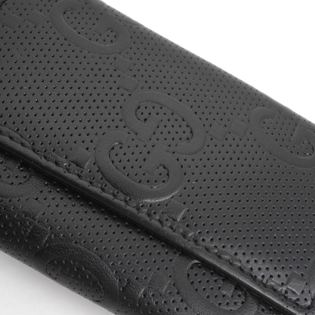 ✨未使用に近い✨　GUCCI キーケース　キーリング　GGライン 6連　黒色