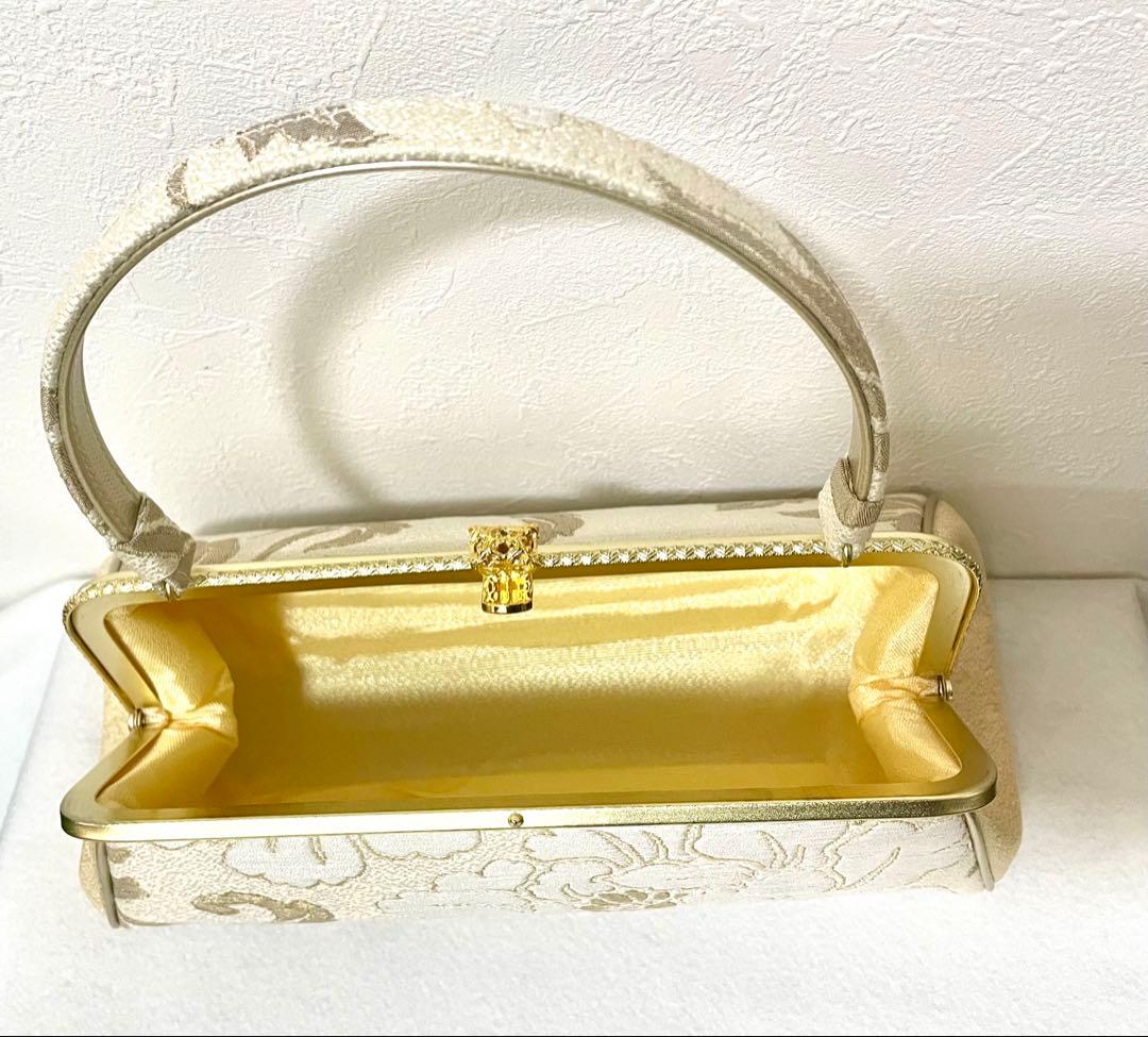 美品　和装用　高級　ハンドバッグ 草履セット　シャンパンゴールド