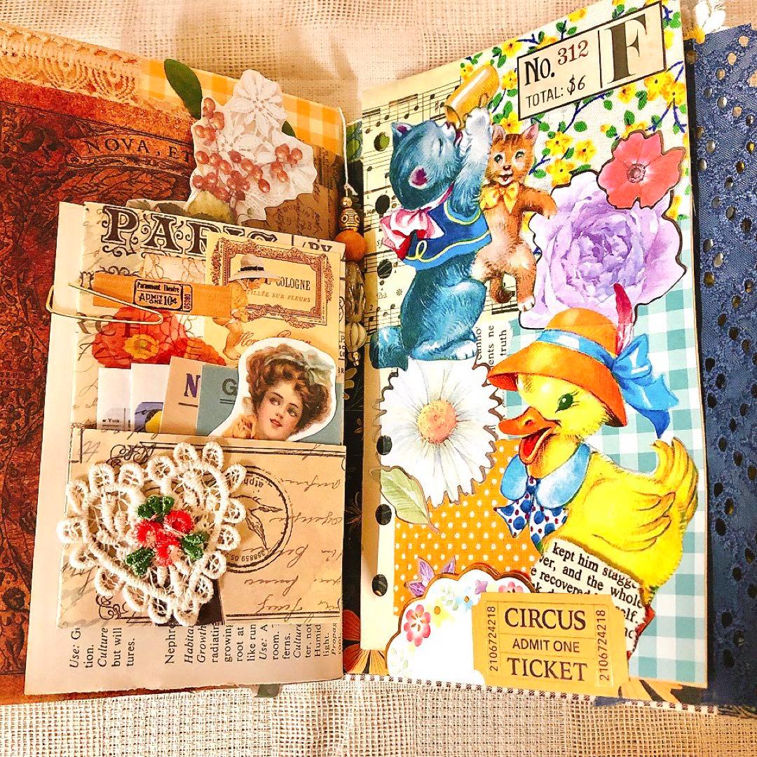 ジャンクジャーナル雑記帳 箱付き おすそ分けファイル junkjournal