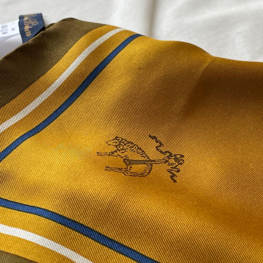 新品未使用　Brooks Brothers シルクスカーフ マスタード
