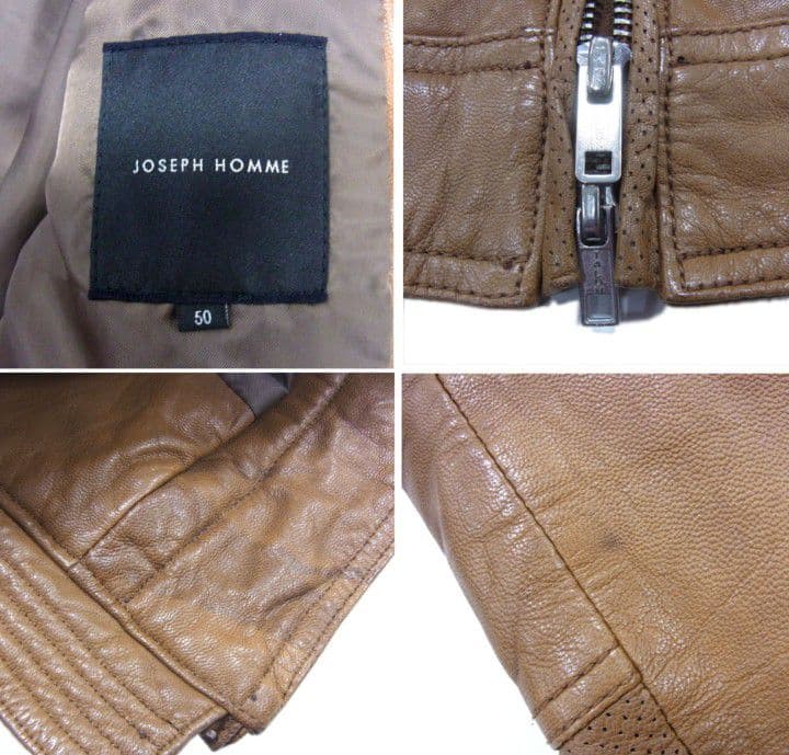 【定価10万超】JOSEPH HOMME 羊革 シングルライダース 革柔らか