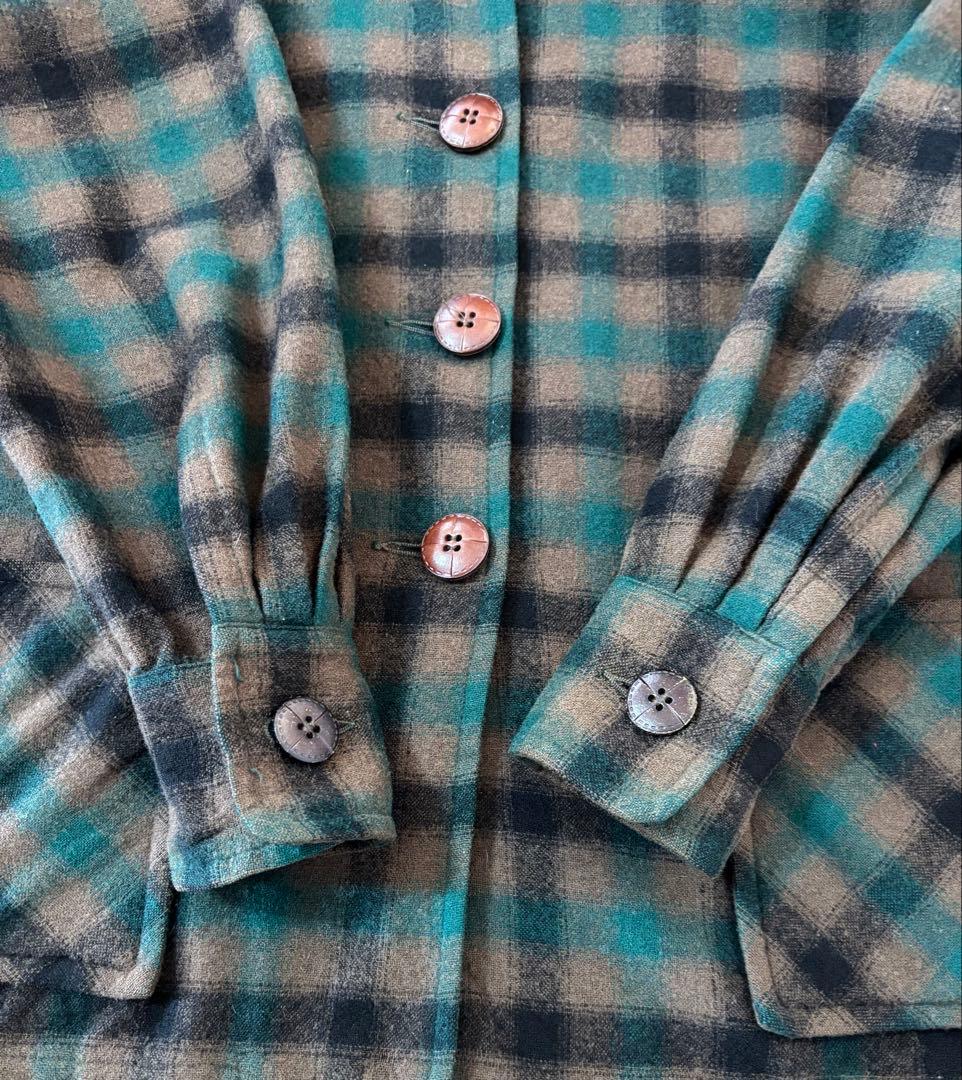 PENDELTON ペンドルトン　40s〜50s チェック　長袖　ウールシャツ