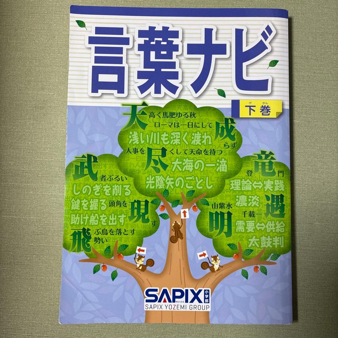 言葉ナビ 上巻・下巻 セット　サピックス