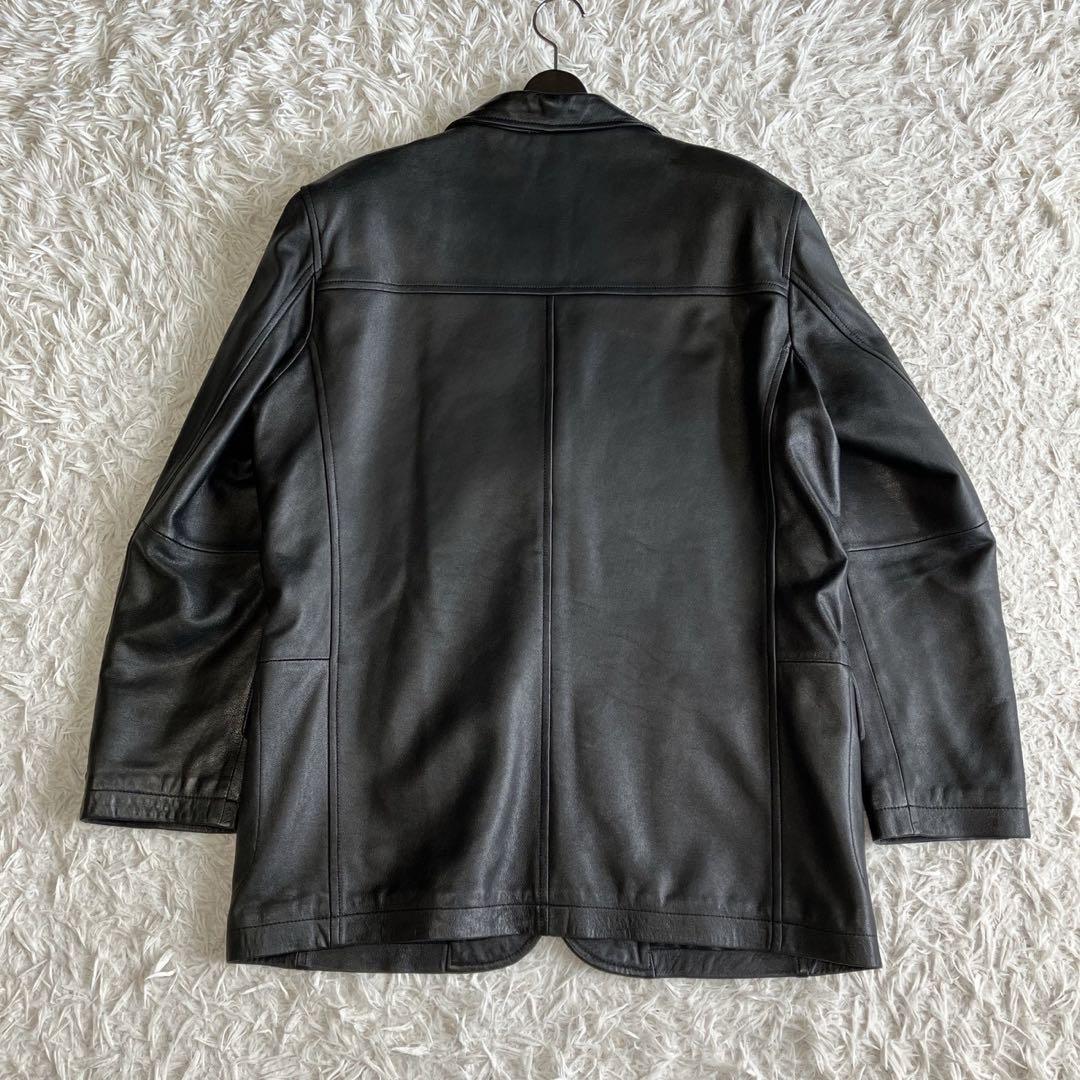 ◎美品 激レア MASTERY ラムレザーテーラード 2B L 黒 人気の本革1