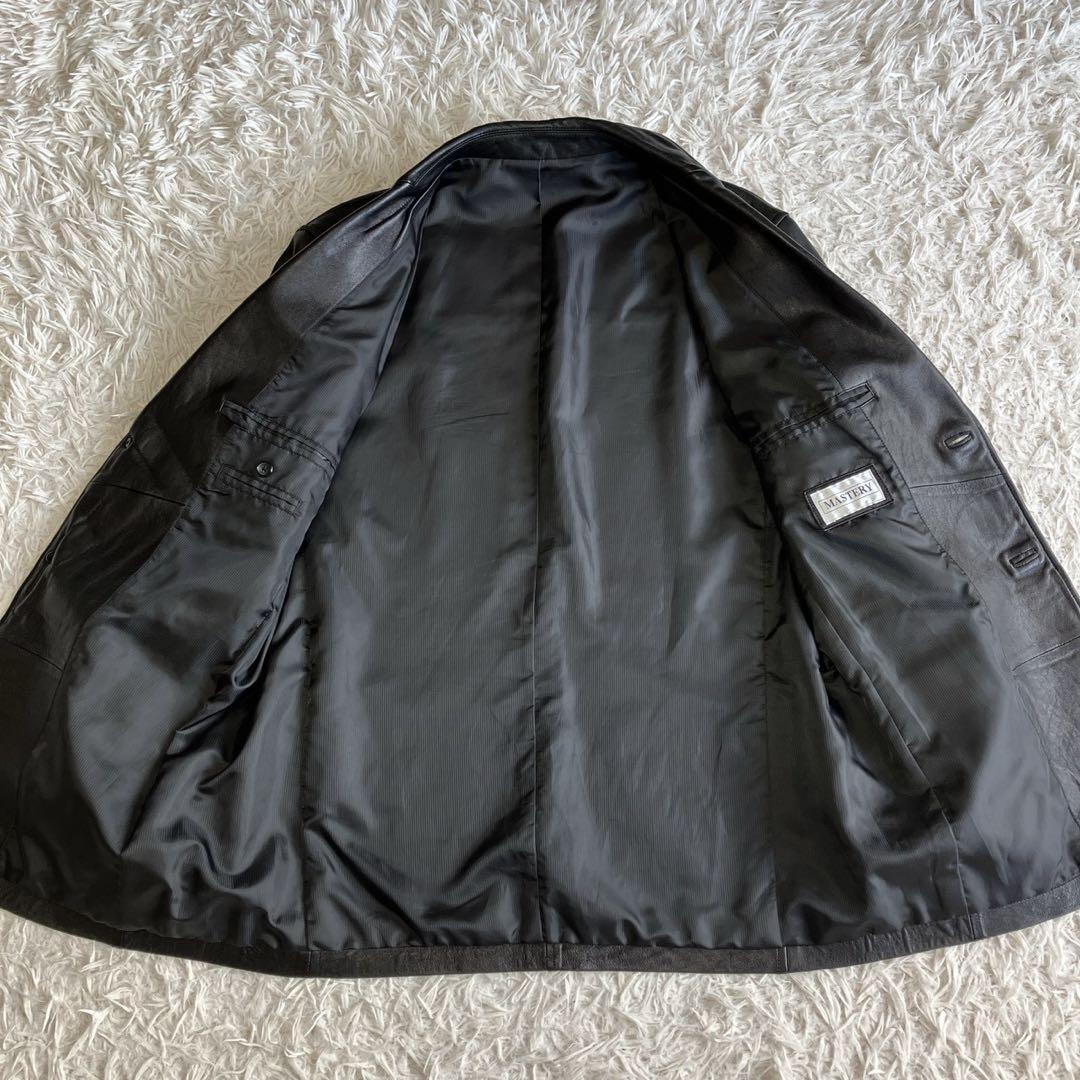 ◎美品 激レア MASTERY ラムレザーテーラード 2B L 黒 人気の本革1