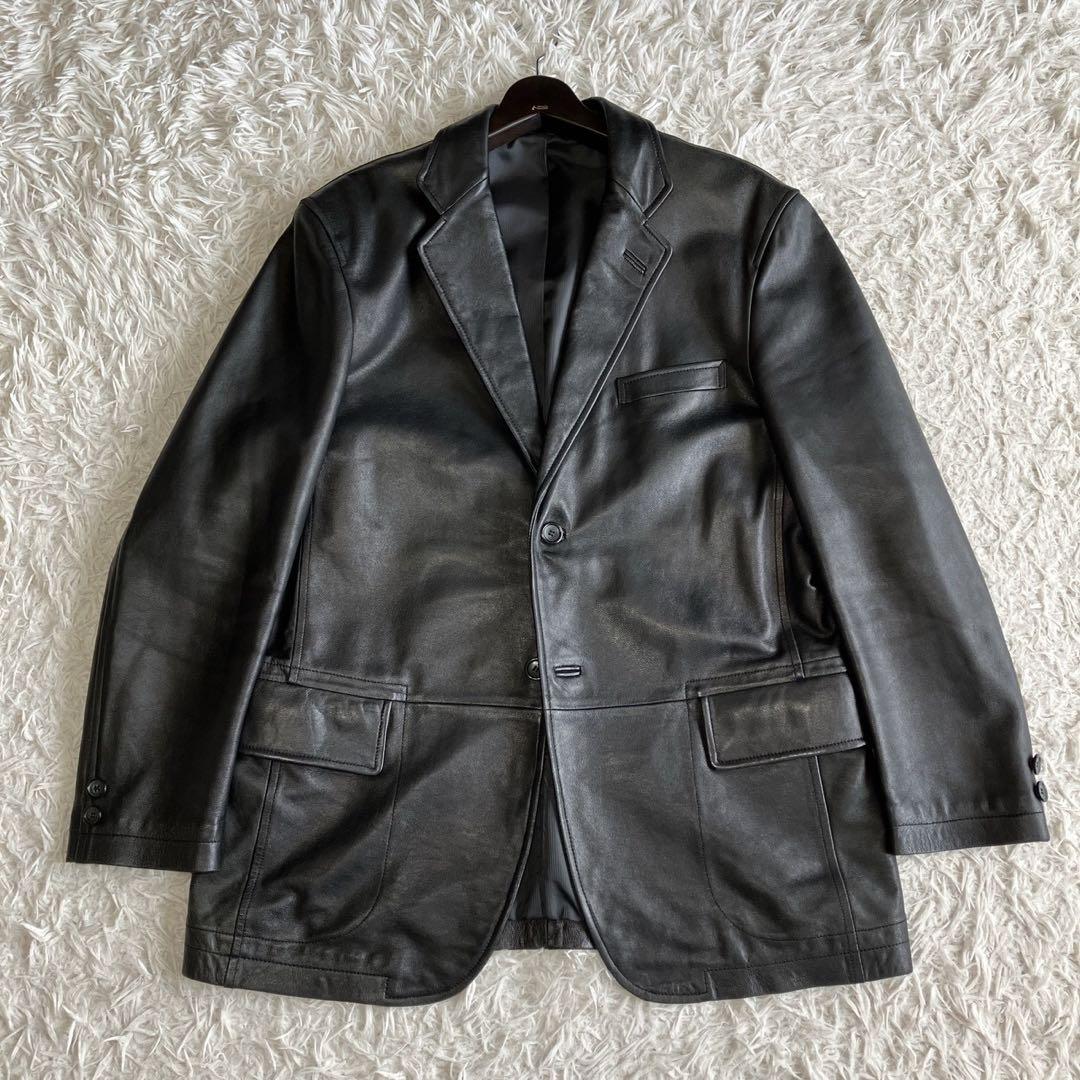 ◎美品 激レア MASTERY ラムレザーテーラード 2B L 黒 人気の本革1