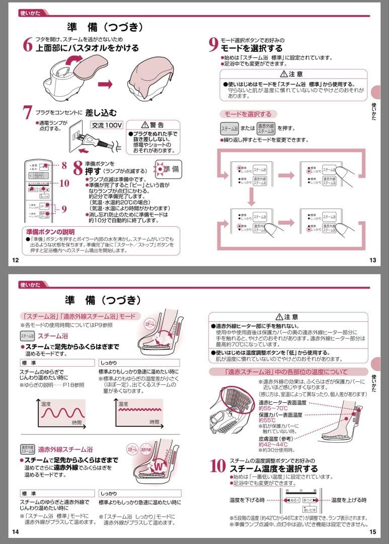 パナソニック・スチームフットスパ遠赤外線付き・Panasonic・EH2862P