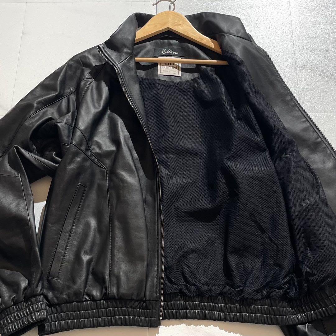 美品 24AW✨Edition × デニム社 羊革 シングルライダースジャケット