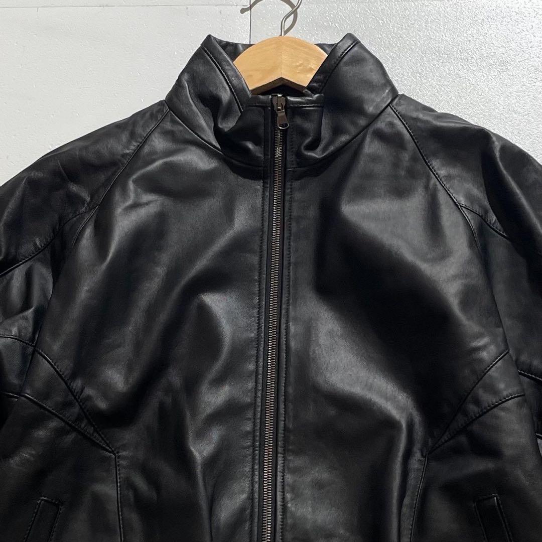 美品 24AW✨Edition × デニム社 羊革 シングルライダースジャケット