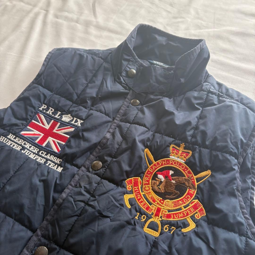 90s Polo Ralph Lauren キルティングダウンベスト ネイビー